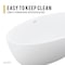 Anzzi Hangiri 5.5 ft. Solid Surface Freestanding Bathtub in Matte White BS-S29 - alternate 5